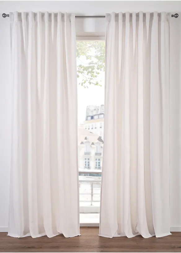 Gardin i återvunnet material (2-pack), bonprix