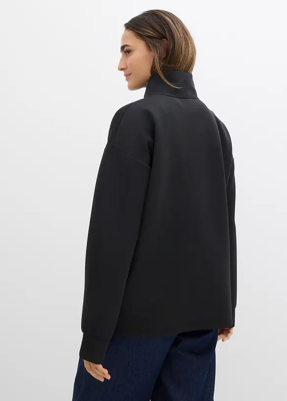 Sweatshirt med ståkrage i stabil trikå, bonprix