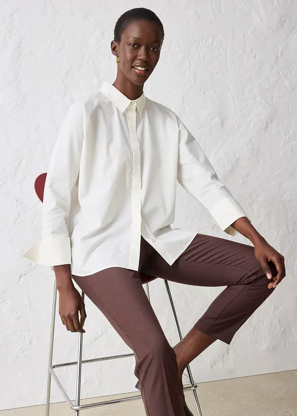 Blus med sidenandel, bonprix