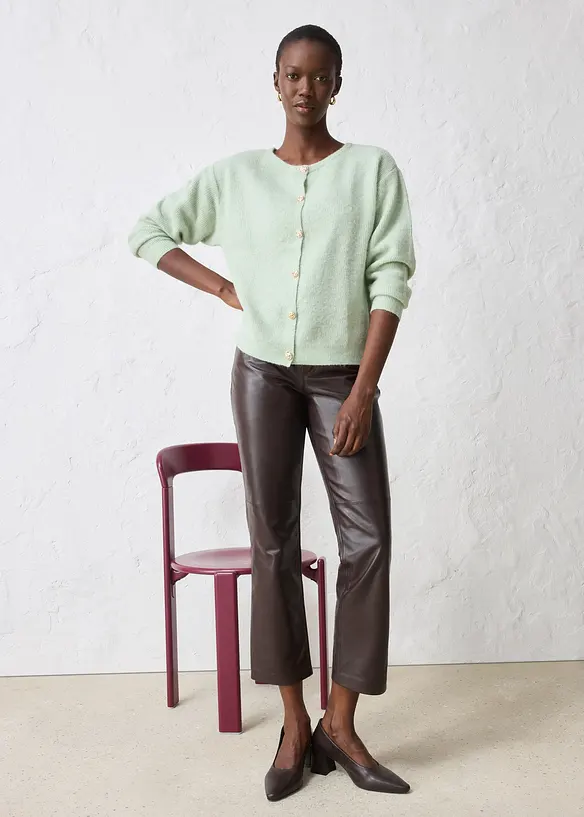 Cardigan med varm alpackaull, bonprix