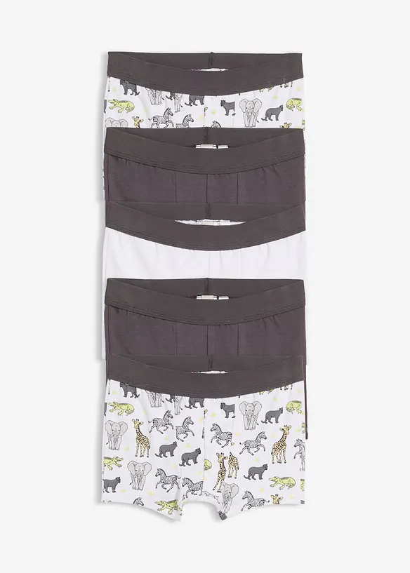 Boxershorts med mjuk, ekologisk bomull (5 par), bonprix