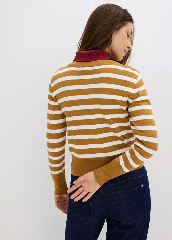 Randig cardigan, bonprix