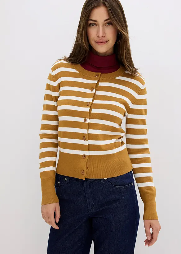 Randig cardigan, bonprix
