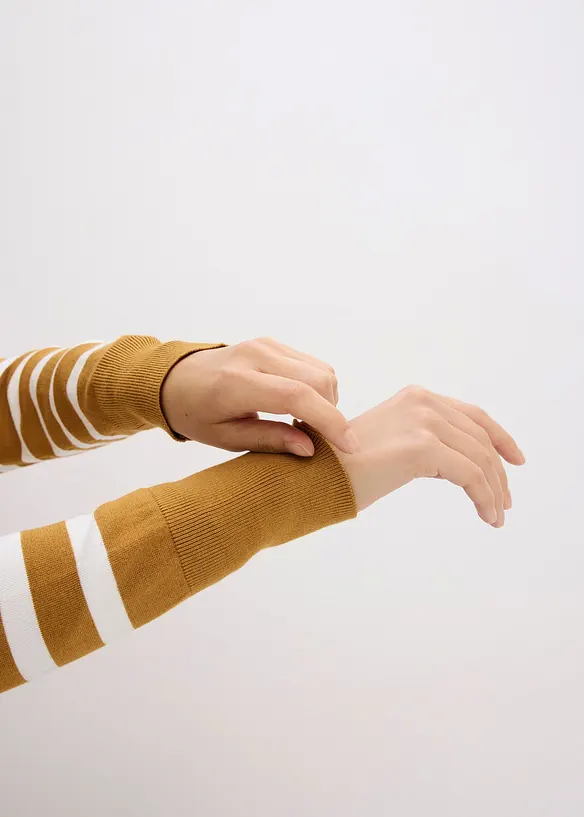 Randig cardigan, bonprix