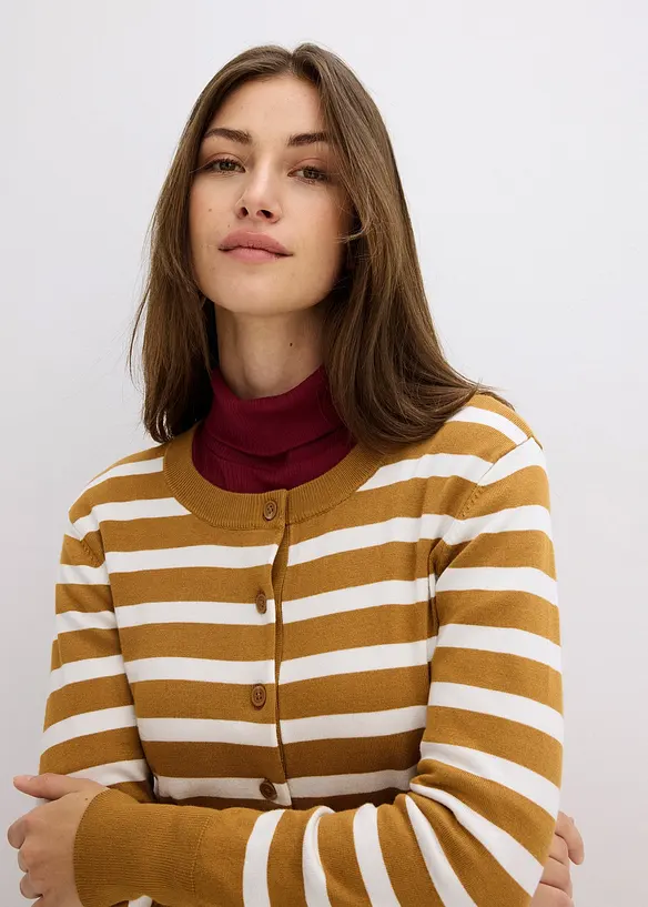 Randig cardigan, bonprix