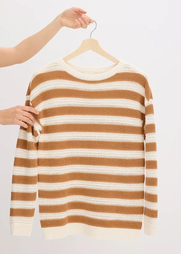 Oversized tröja av ren bomull, bonprix