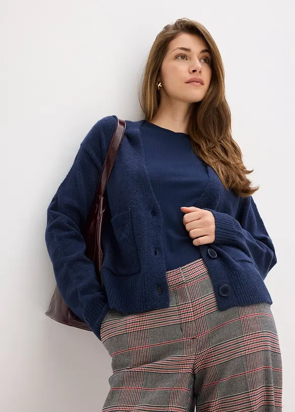 Stickad oversizekofta, bonprix