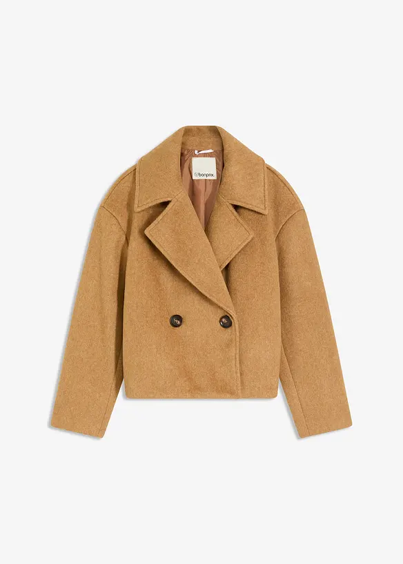Höst- och vårjacka med yllelook, bonprix