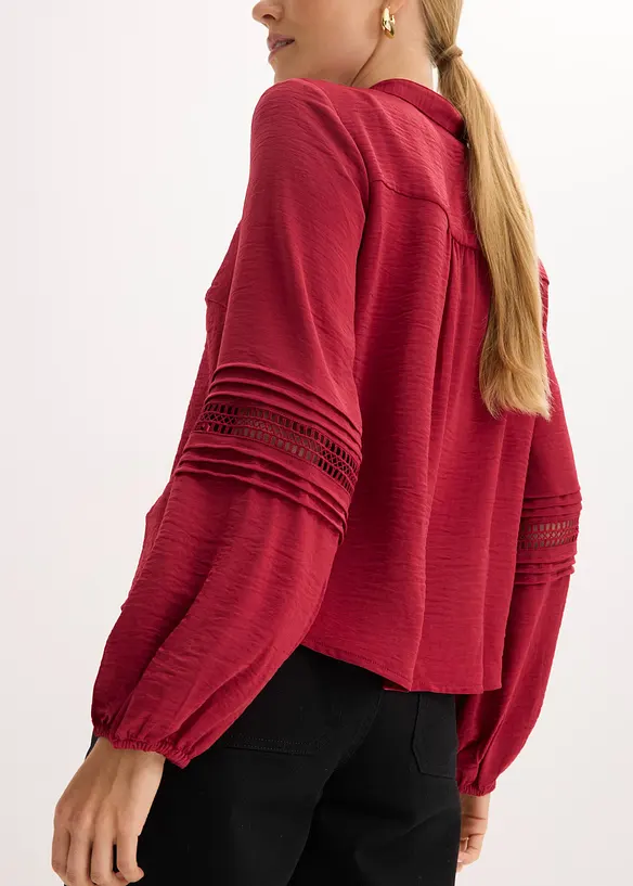 Oversizeblus med välarbetade detaljer, bonprix