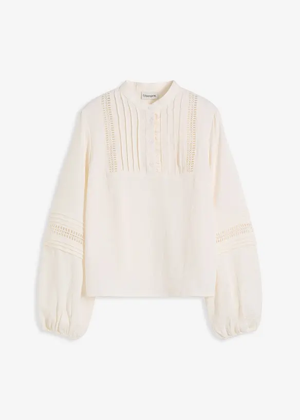 Oversizeblus med välarbetade detaljer, bonprix