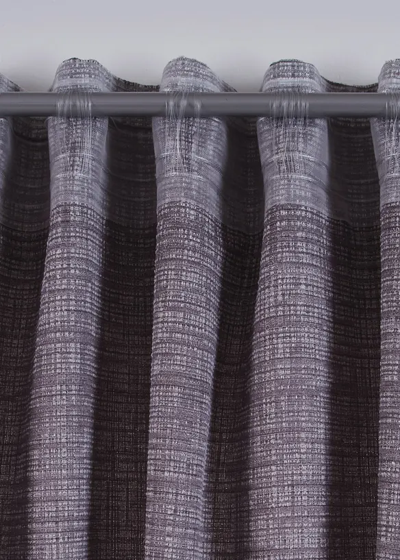 Ogenomskinlig gardinlängd med melerad struktur (1-pack), bonprix