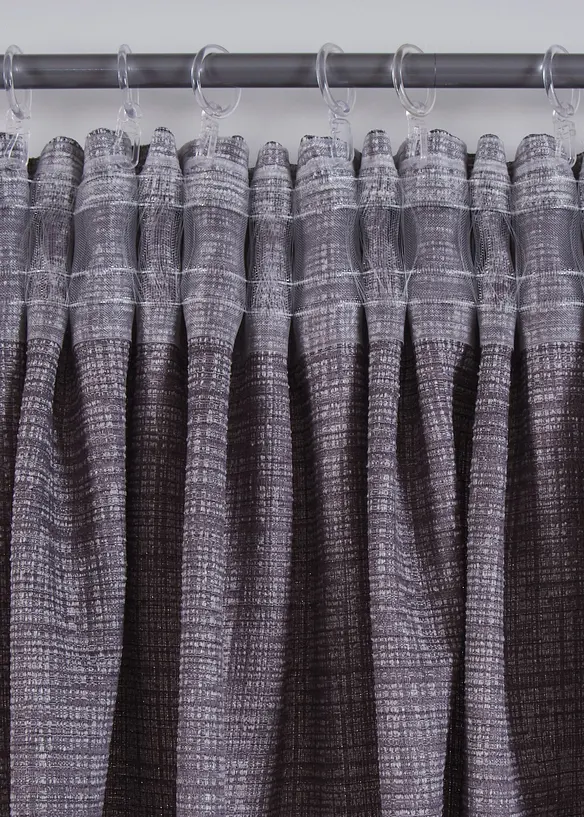 Ogenomskinlig gardinlängd med melerad struktur (1-pack), bonprix