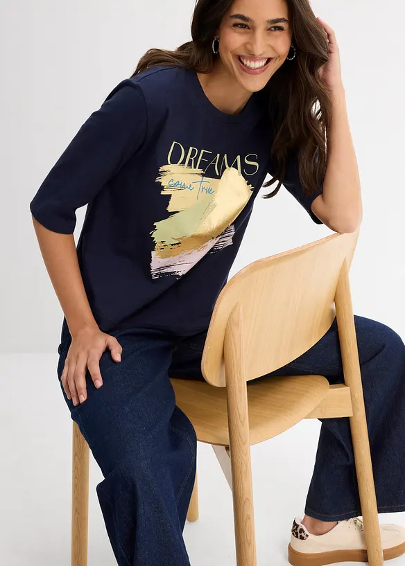 T-shirt i ren ekologisk bomull, bonprix