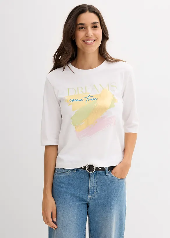 T-shirt i ren ekologisk bomull, bonprix