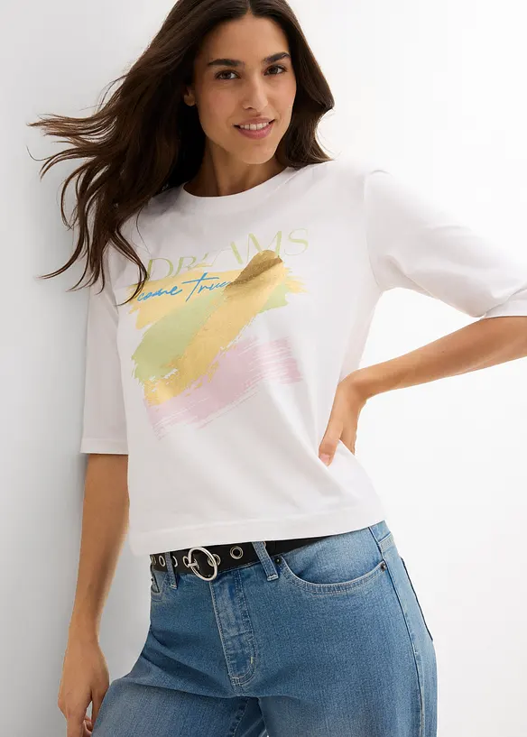 T-shirt i ren ekologisk bomull, bonprix
