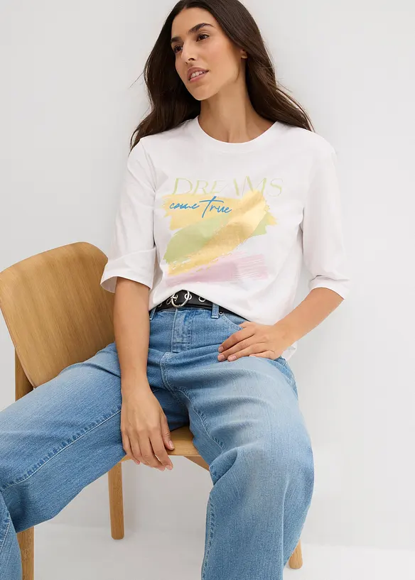 T-shirt i ren ekologisk bomull, bonprix