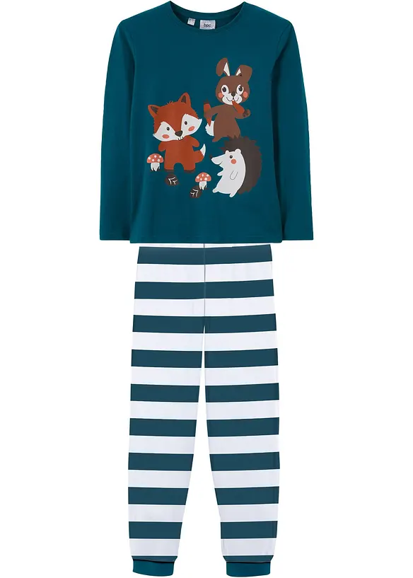 Pyjamas i ekologisk bomull (2 delar), bonprix