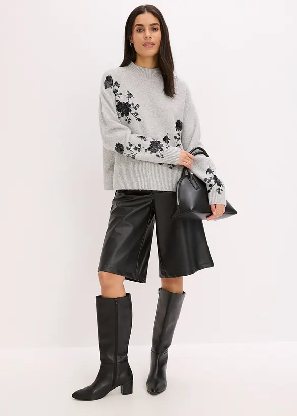 Tr&ouml;ja med paljettbroderi, bonprix