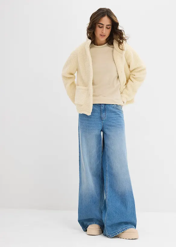 Långärmad topp med ren ekologisk bomull (2-pack), bonprix