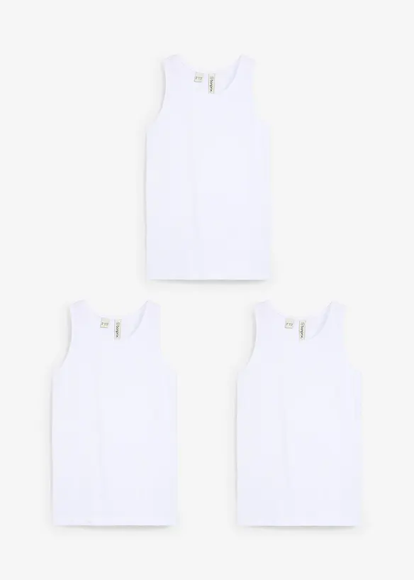 Undertröja med ekologisk bomull (3-pack), bonprix