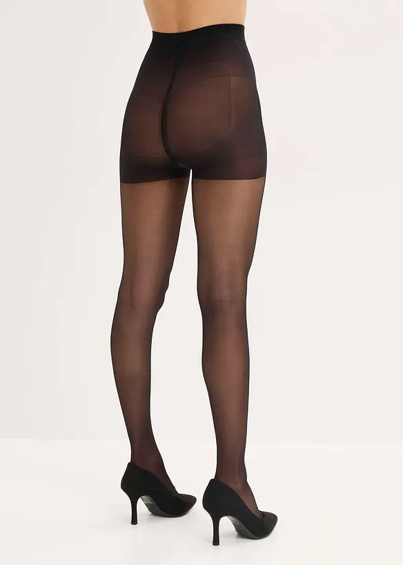 Formande, halvtransparent strumpbyxa med push up-effekt + bekväm midja, 30 DEN, bonprix