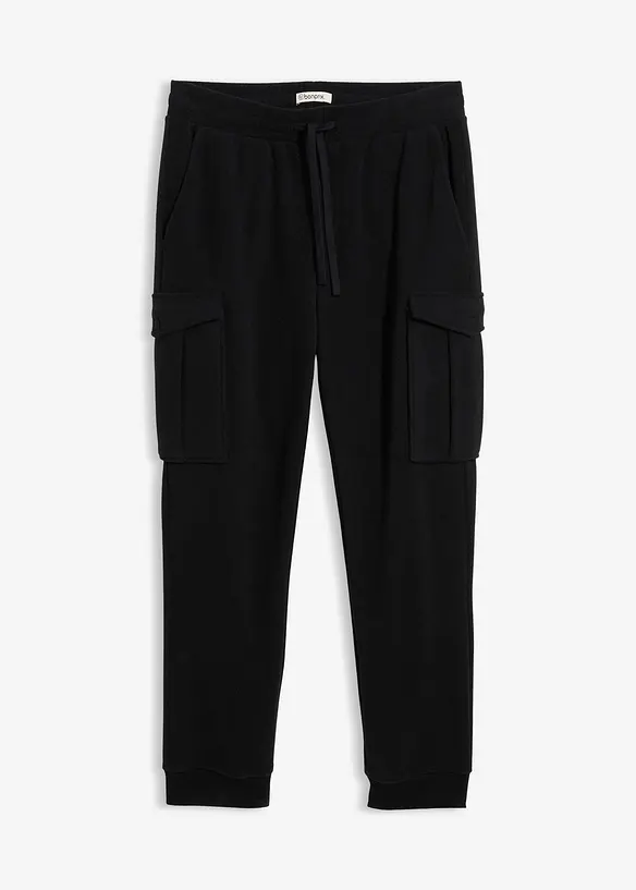 Cargobyxa i fleece, Regular Fit, bonprix