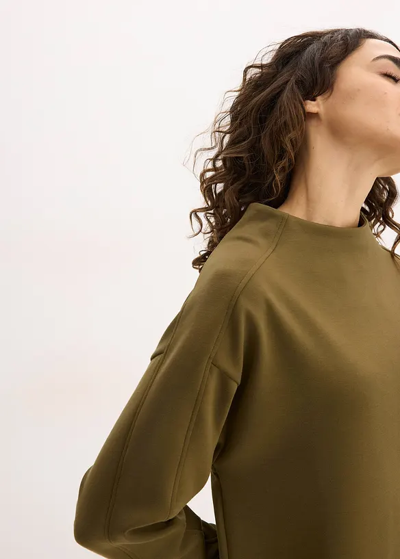 Oversizeweatshirt i mjuk och stabil trikå, bonprix