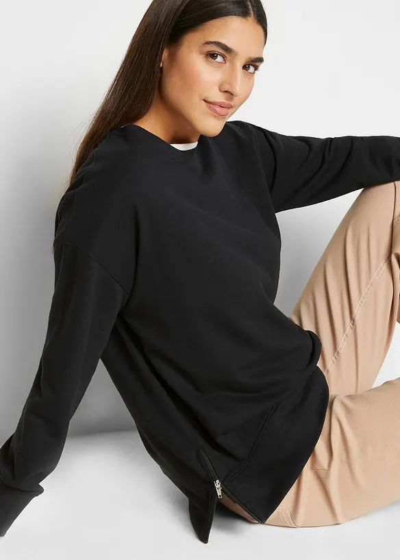 Sweatshirt av bomullsmix, bonprix