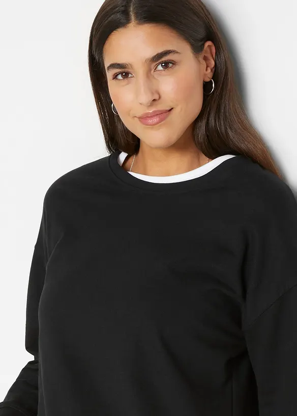 Sweatshirt av bomullsmix, bonprix