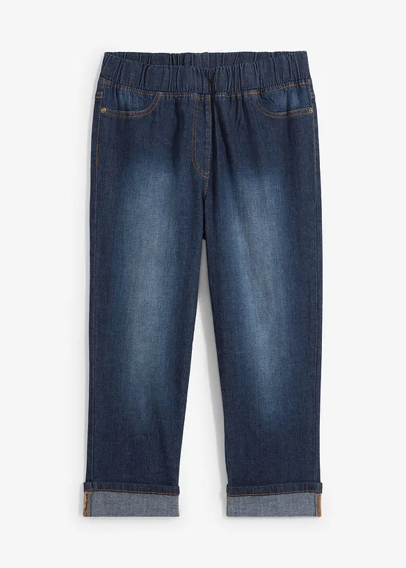 Slim Fit Jeans, Mid Waist, med bomull, bonprix