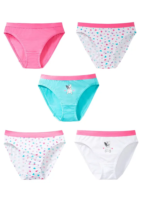 Trosa i ekologisk bomull för barn (5-pack), bonprix