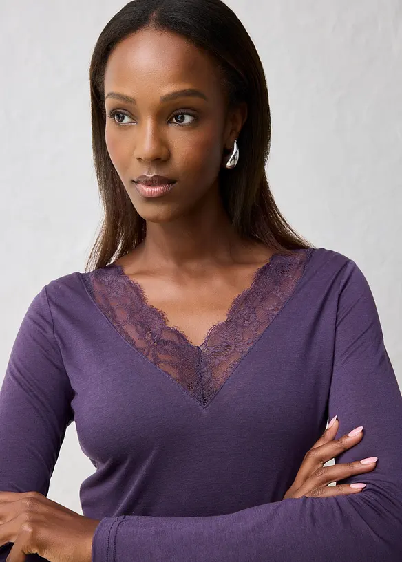 Topp med ull, bonprix