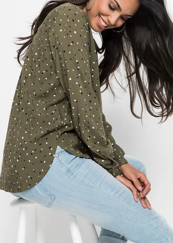 Prickig blus, bonprix