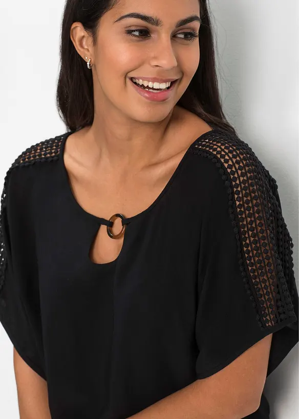Blus av ren viskos, bonprix