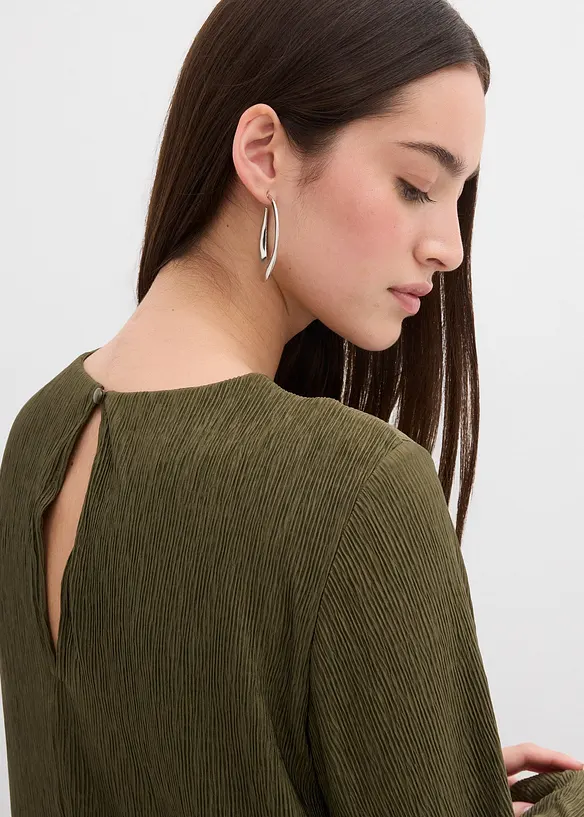 Midiklänning av strukturmaterial, bonprix