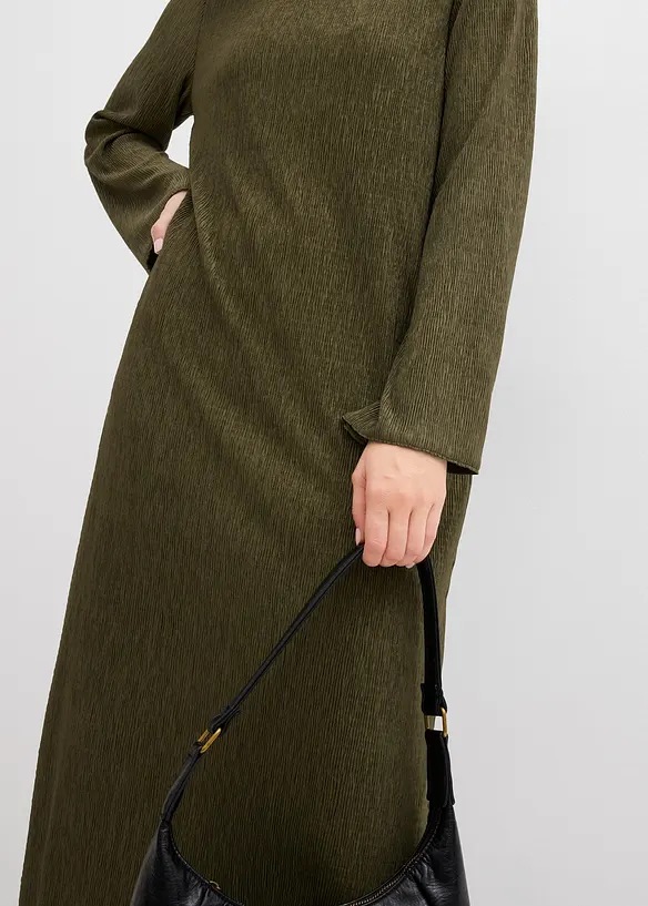 Midiklänning av strukturmaterial, bonprix