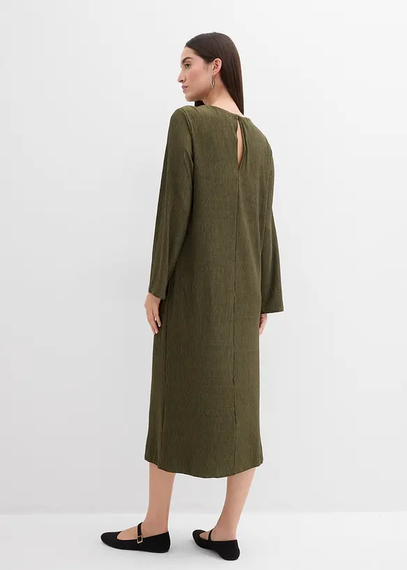 Midiklänning av strukturmaterial, bonprix