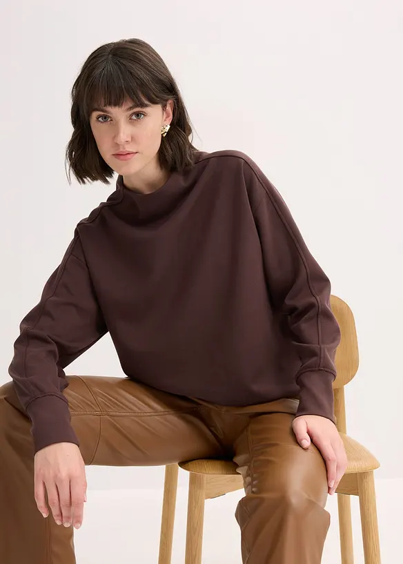 Oversizeweatshirt i mjuk och stabil trikå, bonprix