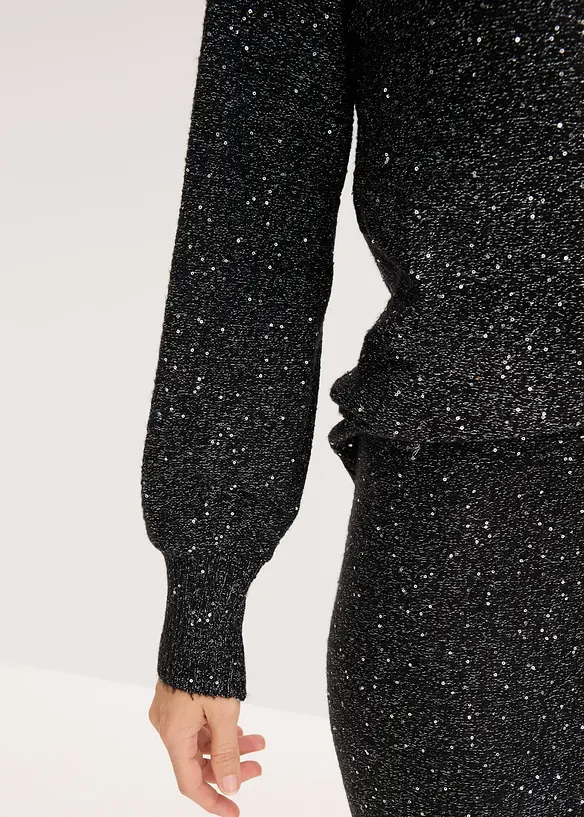 Tröja med paljetter, bonprix