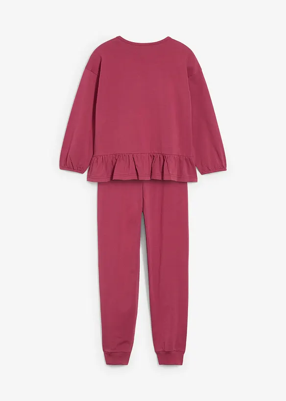 Topp och joggingbyxa med ekologisk bomull (2 delar), bonprix