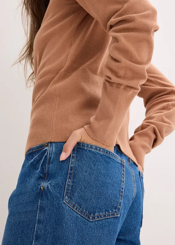 Finstickad cardigan av viskos med mjukt fall, bonprix