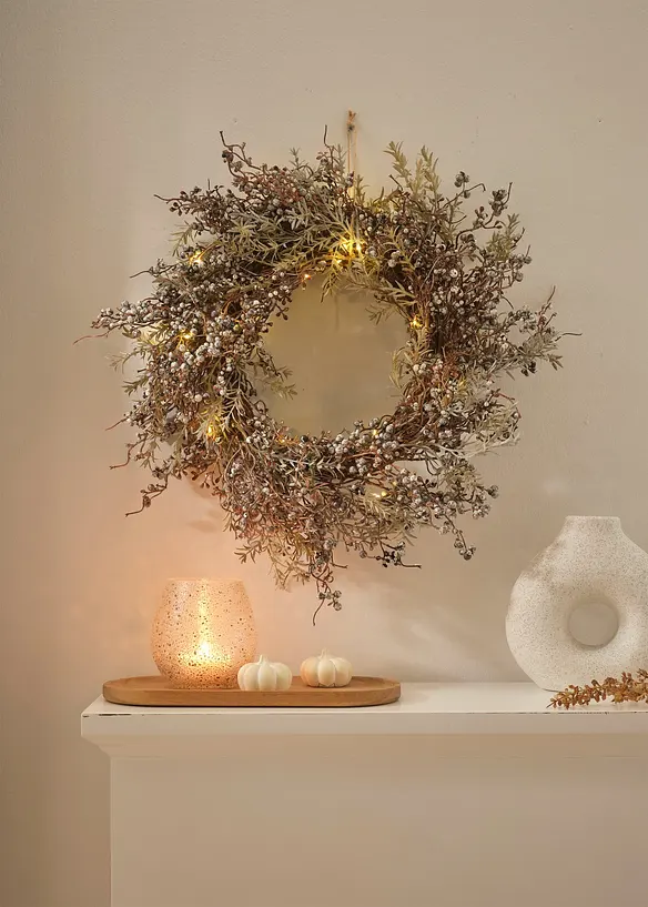 V&auml;ggkrans med LED-belysning, bonprix