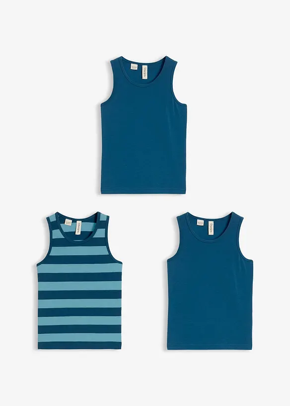 Undertr&ouml;ja med mjuk, ekologisk bomull (3-pack), bonprix