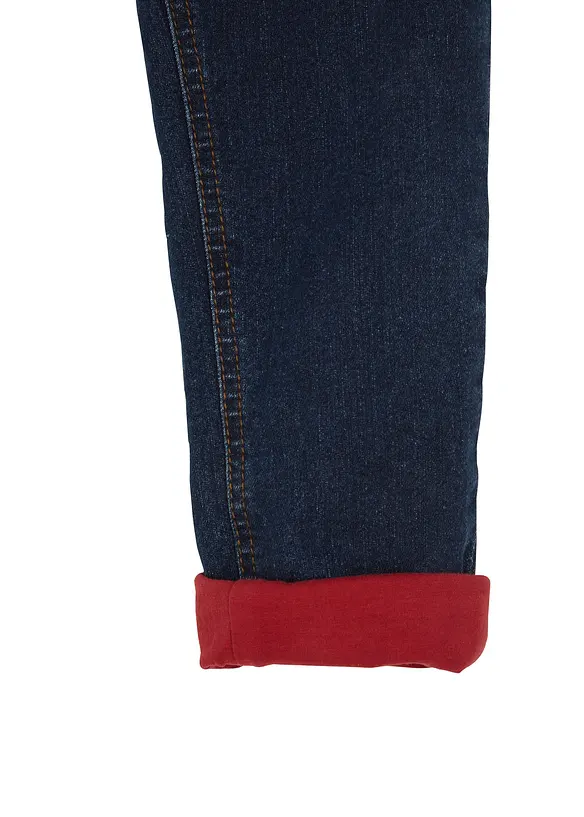 Termojeans med jerseyfoder för barn, bonprix