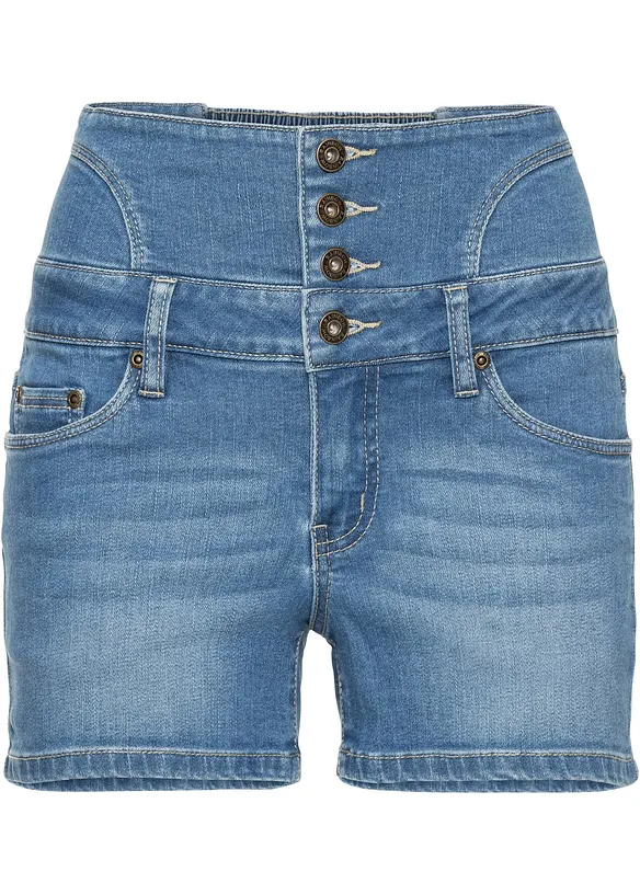 Jeansshorts med hög midja, bonprix