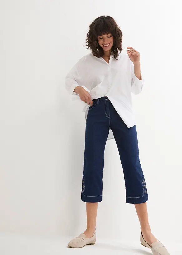 Capri Jeans Mid Waist, bonprix