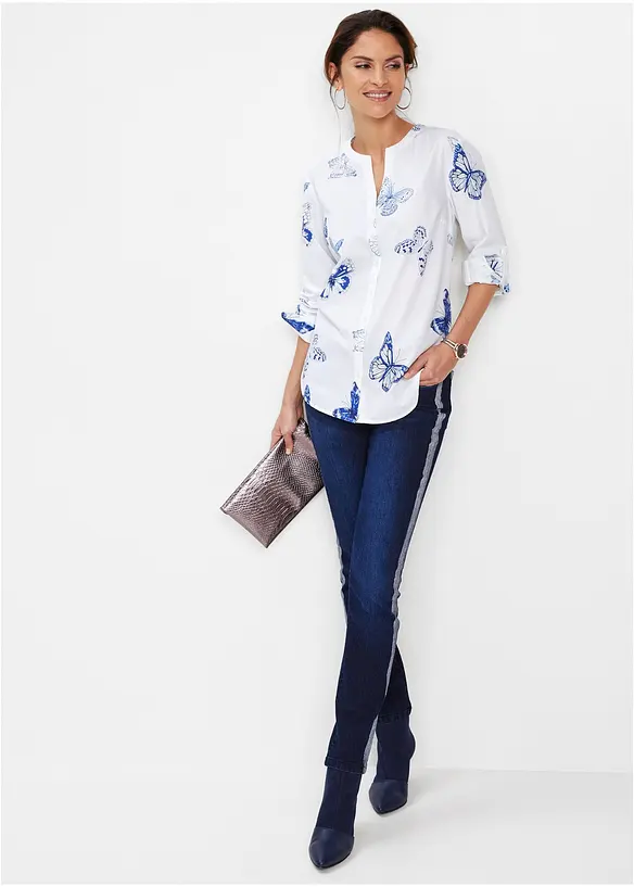 M&ouml;nstrad viskosblus, bonprix