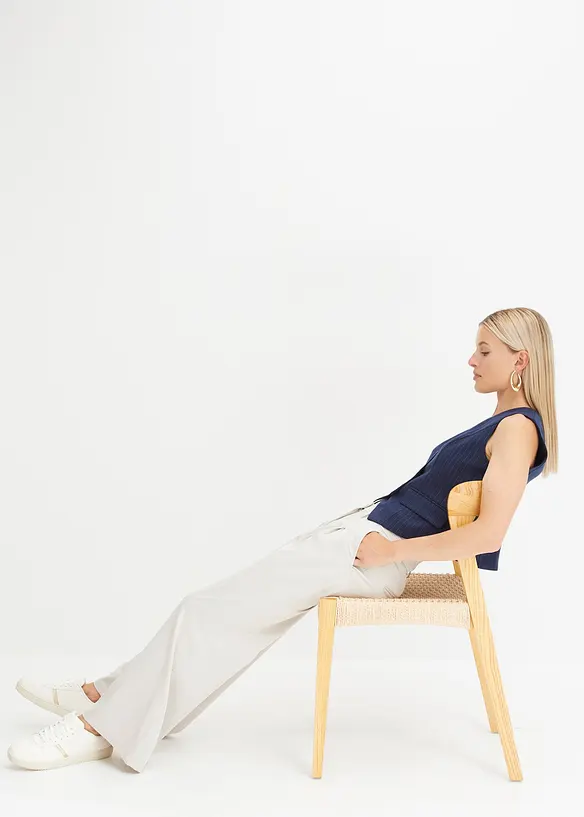 Utsvängd byxa, High Waist, bonprix