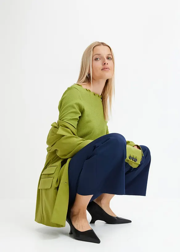 Utsvängd byxa, High Waist, bonprix