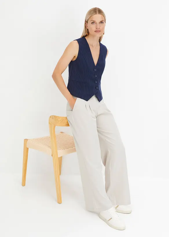 Utsvängd byxa, High Waist, bonprix